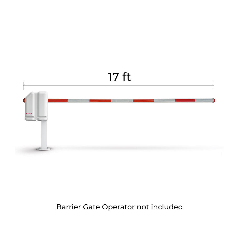 ASE 17' Universal LED Lighted Barrier Arm (3-pieces) w/ Counter Weight FAS-17FTLEDBACW | All Security Equipment
