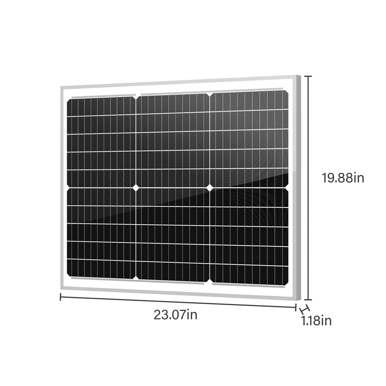 ASE 50W/12V Solar Panel FAS-SP50W | All Security Equipment-2