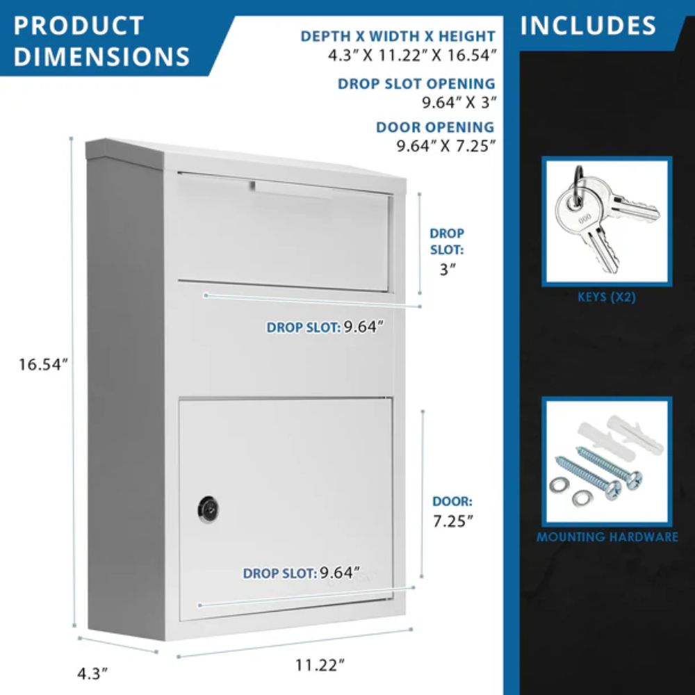 Barska Large Locking Wall Mount Drop Box | All Security Equipment