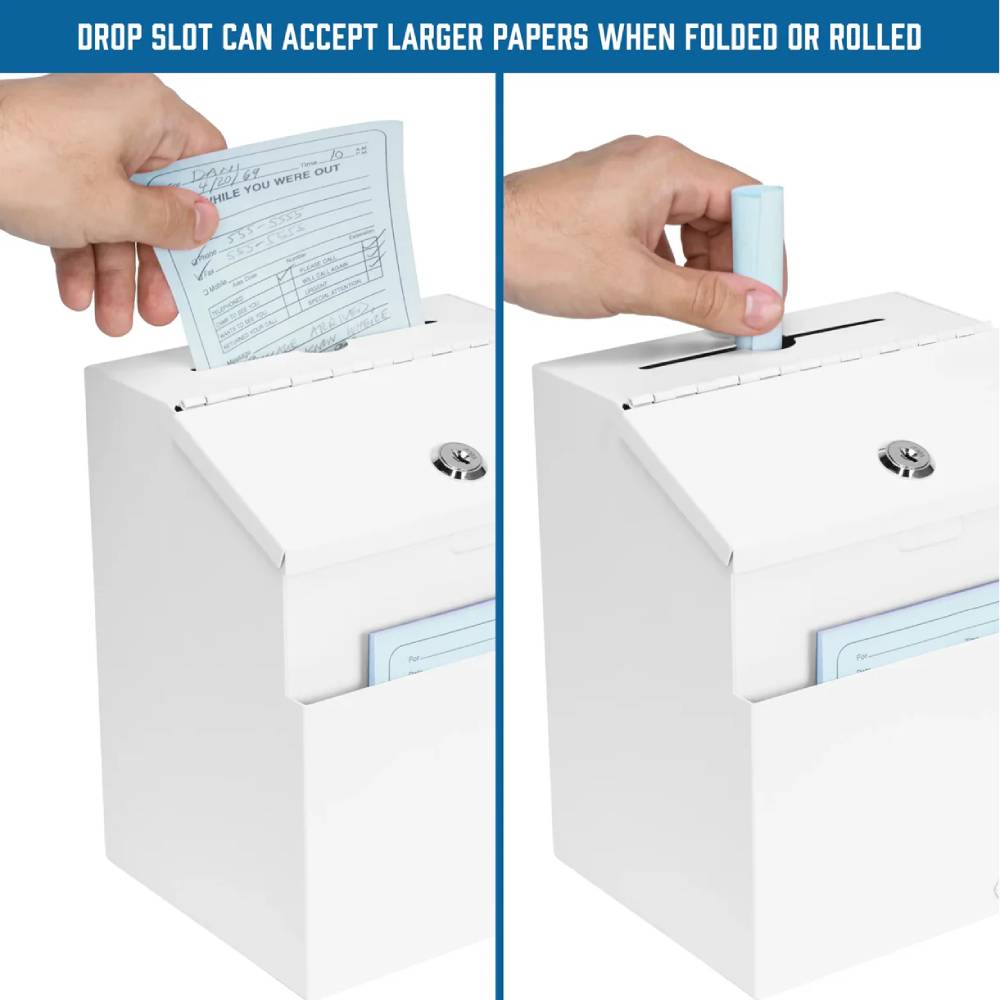 Barska CB14102 Suggestion & Ballot Drop Box with Paper Holder & Key Lock | ASE