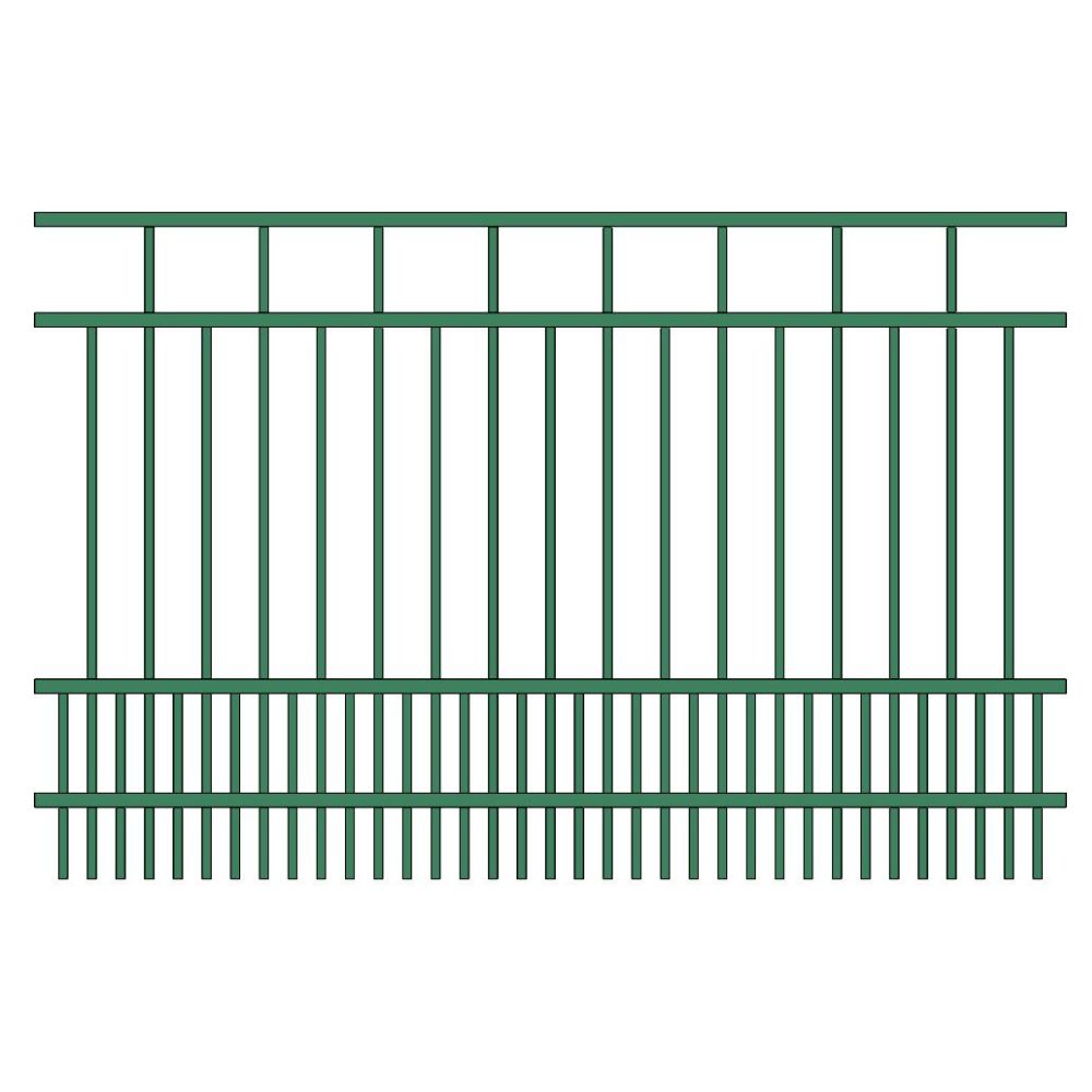 Commercial Fence 4’ H x 6’ W Aluminum Carolina Style - iDeal