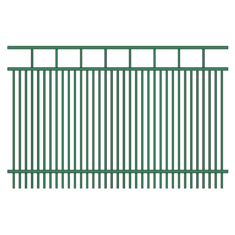 Commercial Fence 6’ H x 6’ W Aluminum Carolina Style - iDeal