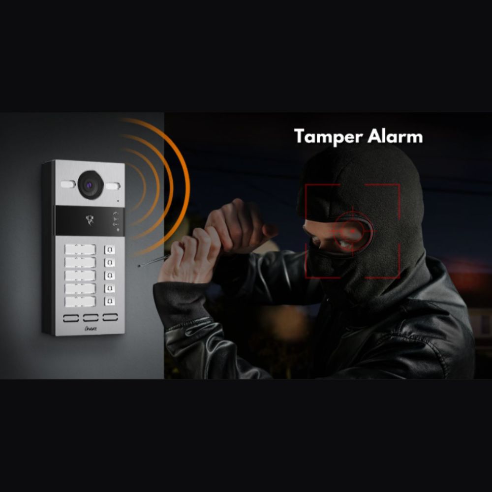 DNAKE S213M-2 Smart Intercom System with 2 Name Plate Call Buttons, Weatherproof, Cloud-Based, PoE or 12V, Flush Mount with 5 App License