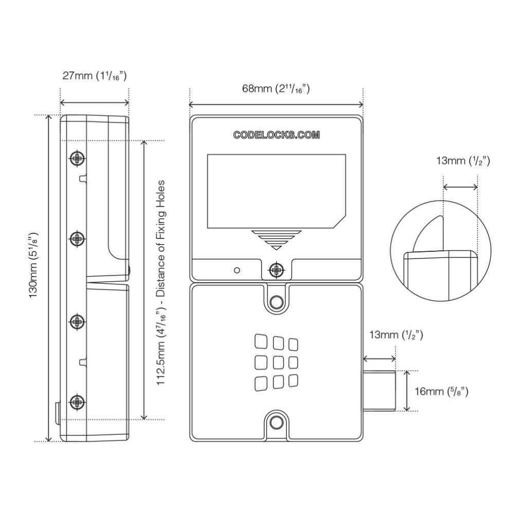D&D Technologies CodeLocks KL1100 RFID Keypad KitLock Locker Lock
