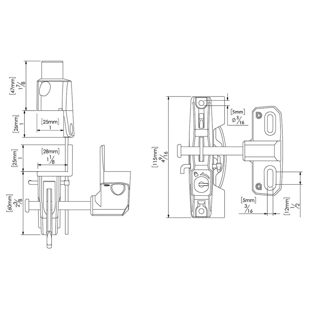 D&D Technologies LL3ALW LokkLatch Series 3 - Latch Only (White) | All Security Equipment