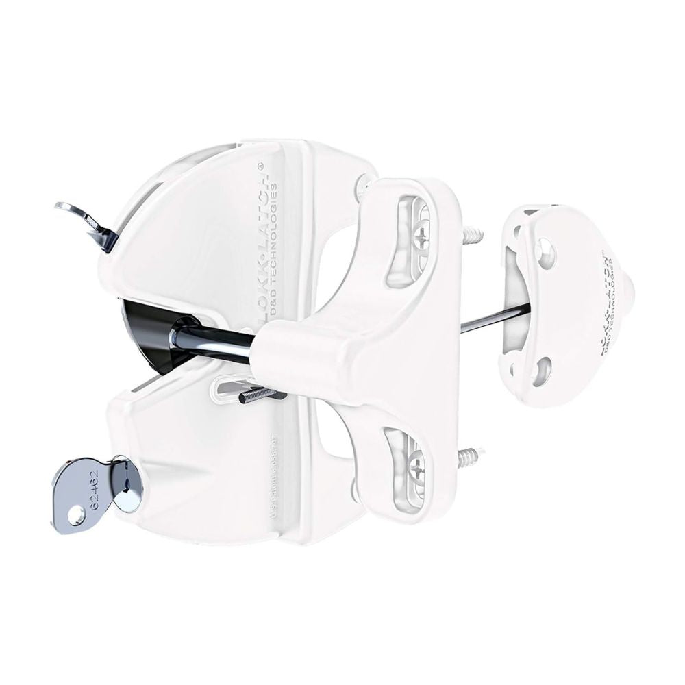 D&D Technologies LokkLatch with External Access Kit Latch White LLAABW