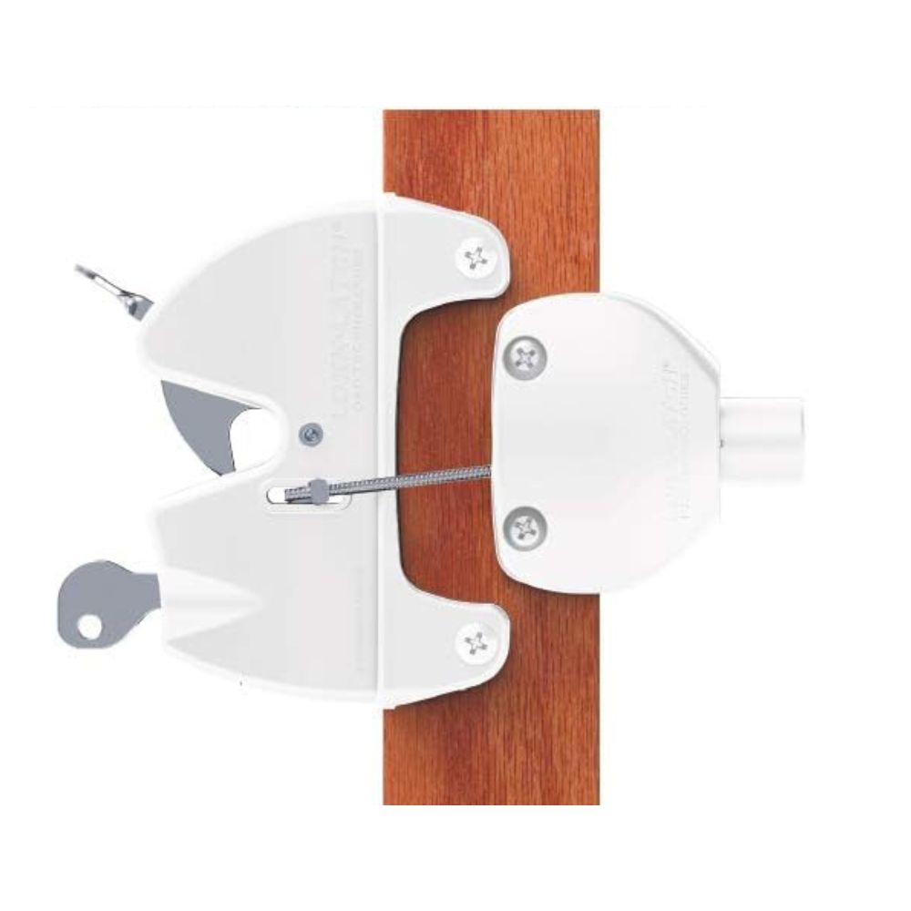 D&D Technologies LokkLatch with External Access Kit Latch White LLAABW