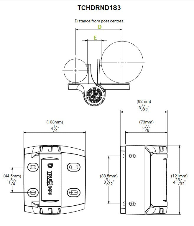 D&D Technologies TruClose Round Heavy-Duty Hinge (35 & 41MM) | DND-TCHDRND1S3