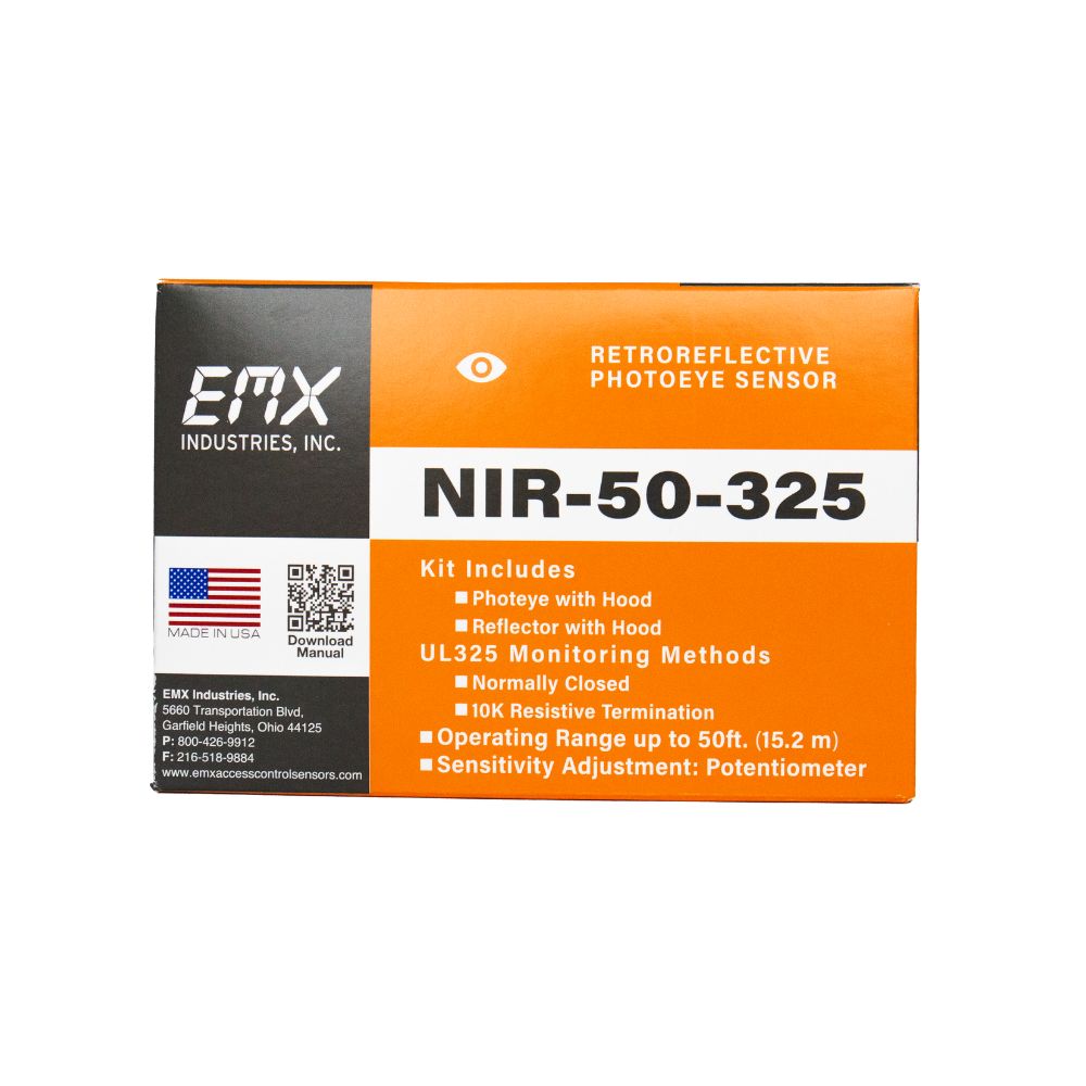 EMX Retroreflective Photoeye Kit NIR-50-325-KIT