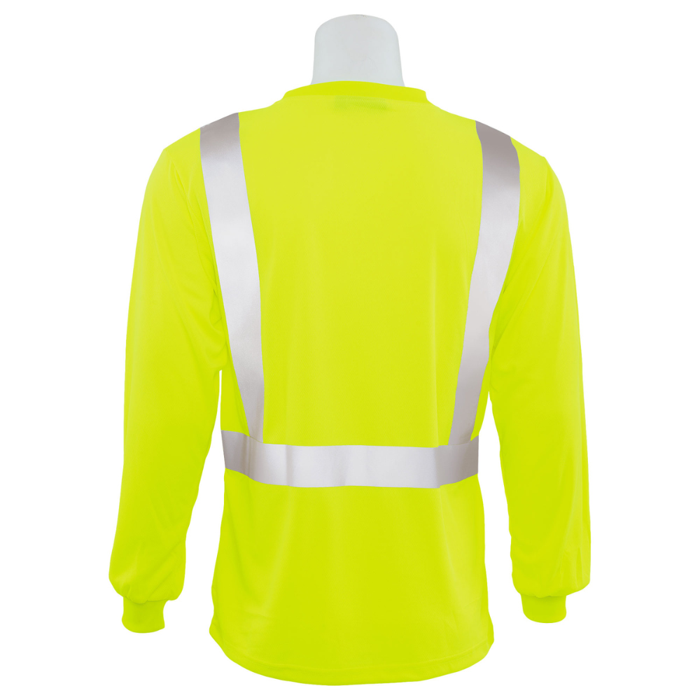 ERB Safety 9007S 107 Type R Class 2 Long Sleeved T-shirt (Lime)