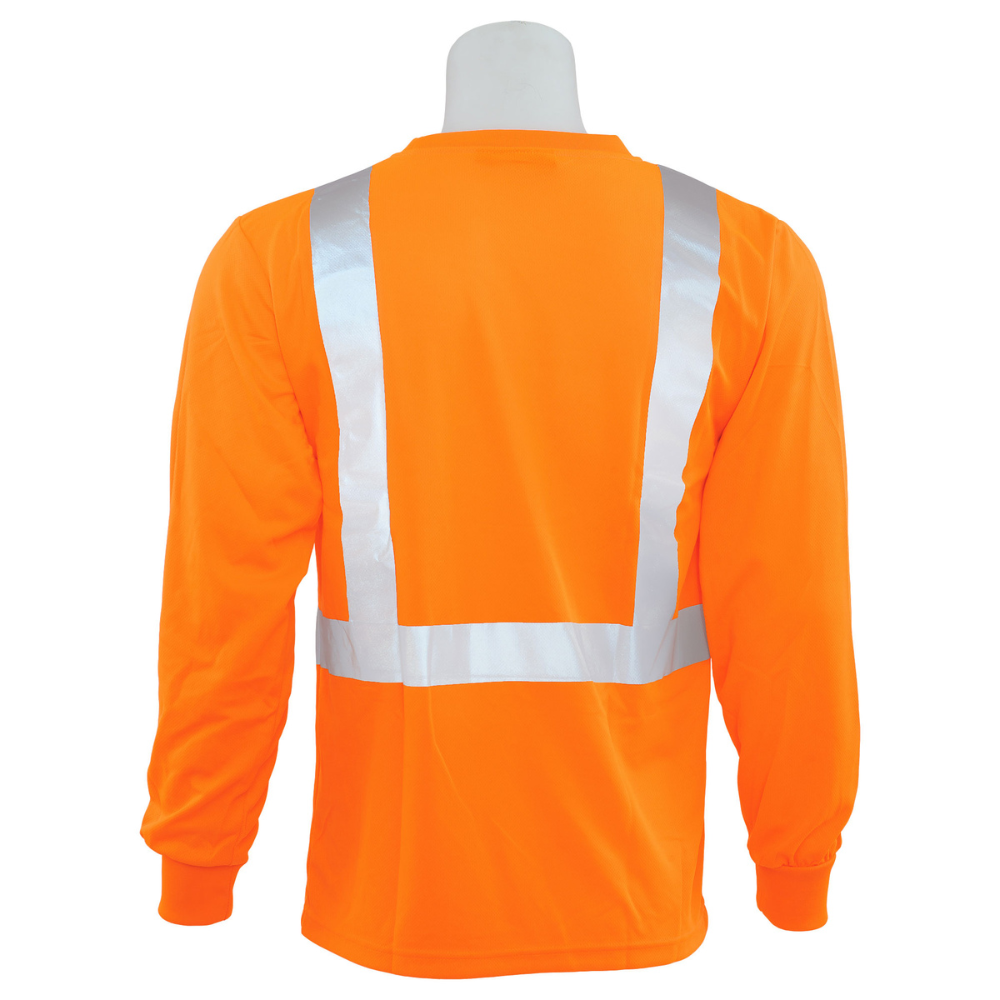 ERB Safety 9007S ANSI/ISEA Type R Class 2 Long Sleeved T-shirt (Orange)