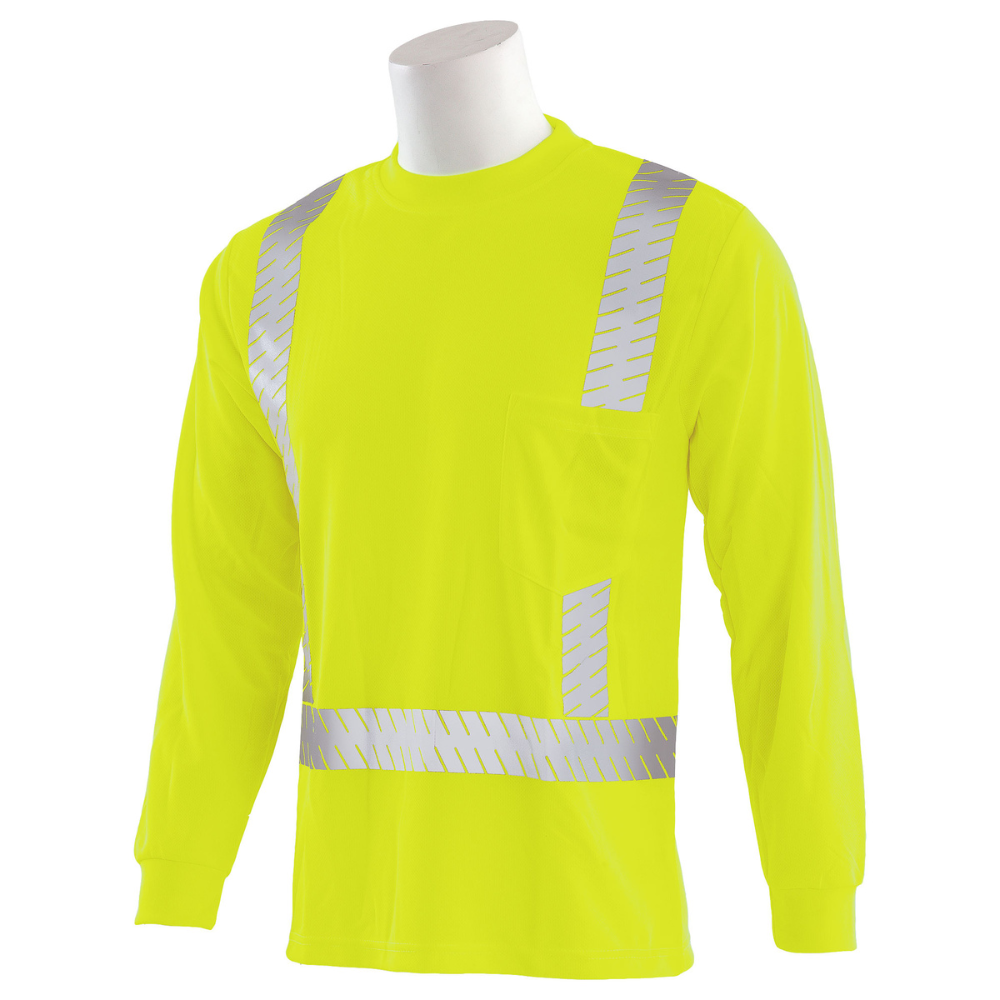 ERB Safety 9007SEG ANSI/ISEA 107 Type R Class 2 Long Sleeved T (Lime)