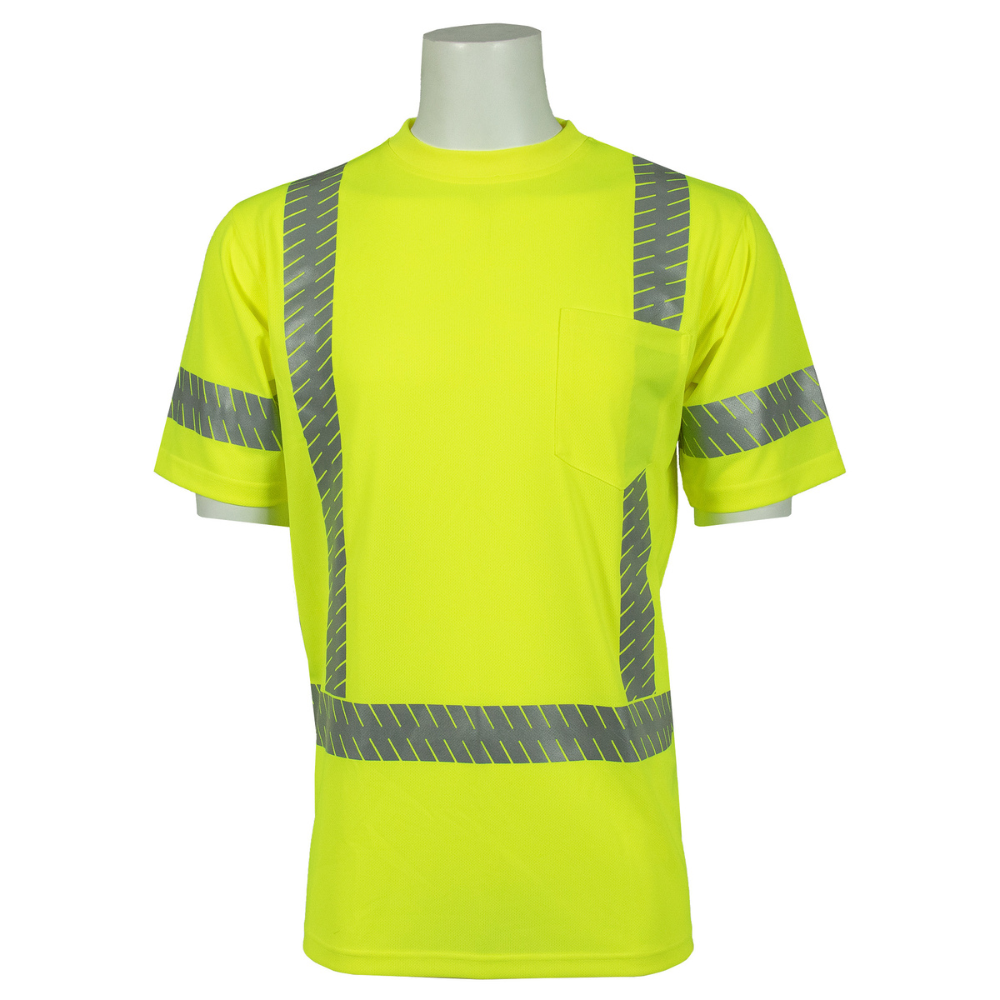 ERB Safety 9206SEG Short Sleeved TShirt with Reflective Tape (Lime)