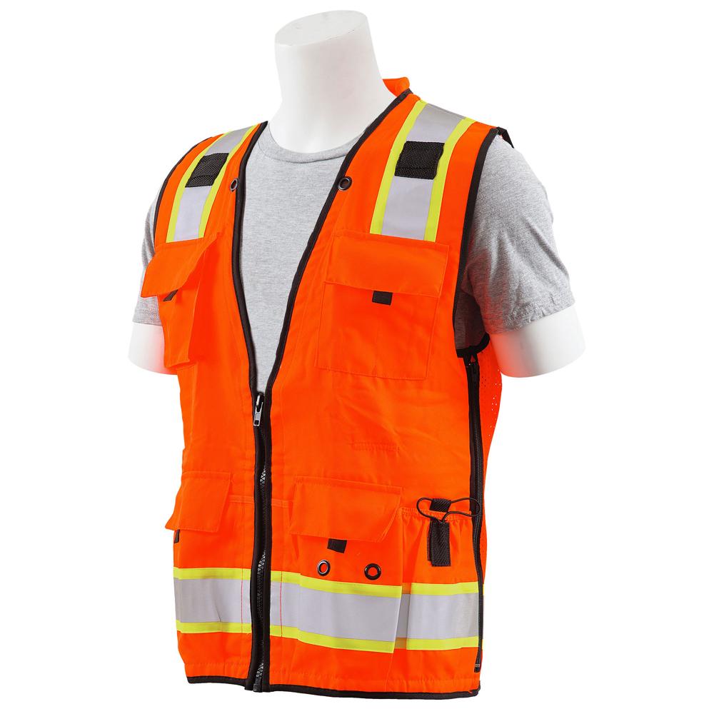 ERB Safety S252C Deluxe Surveyor Vest, Orange | All Security Equipment
