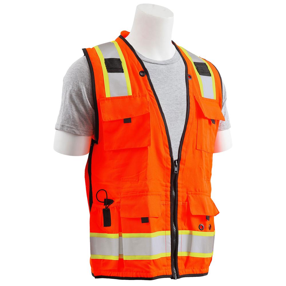 ERB Safety S252C Deluxe Surveyor Vest, Orange | All Security Equipment