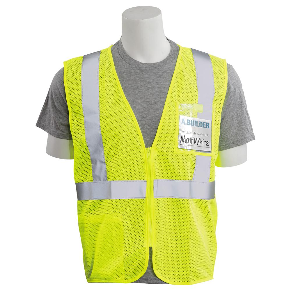 ERB Safety S363ID Vest w/ID Pocket (Lime) | All Security Equipment