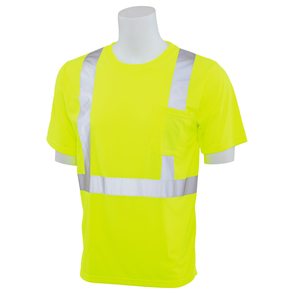 ERB Safety 9601S Short-Sleeved T-shirt with Reflective Trim (Lime)