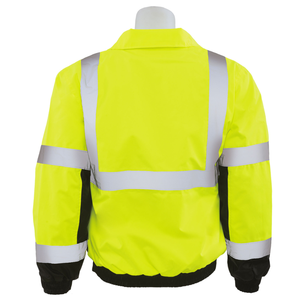 ERB Safety W106 Jacket 100% Polyester w/ Polyurethane Coating (Lime)