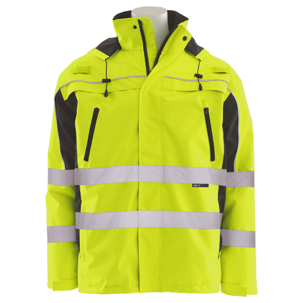 ERB Safety W570R Class 3 Ripstop Jacket (HiViz Lime)