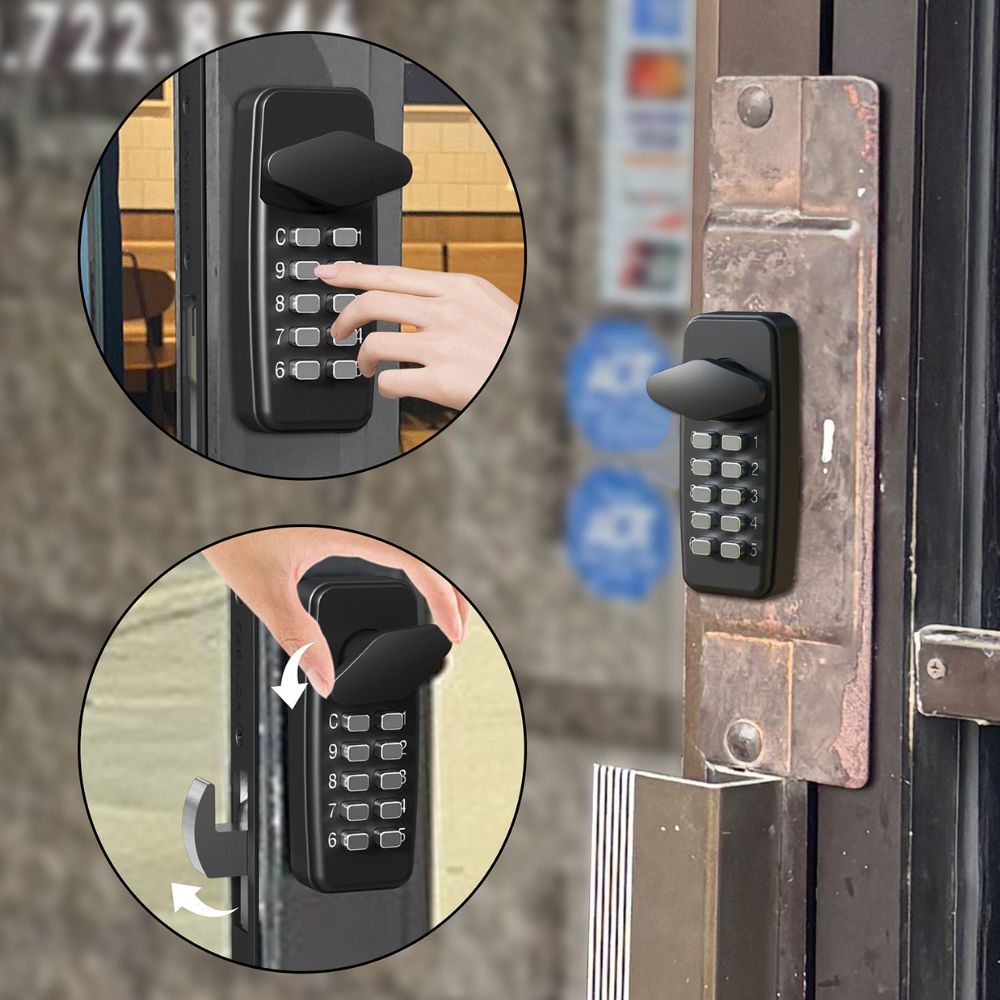 Easilok Keyless Keypad Storefront Door Lock Deadbolt Black SK11-B29D