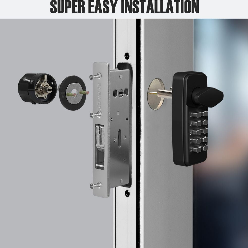 Easilok Keyless Keypad Storefront Door Lock Deadbolt Black SK11-B29D