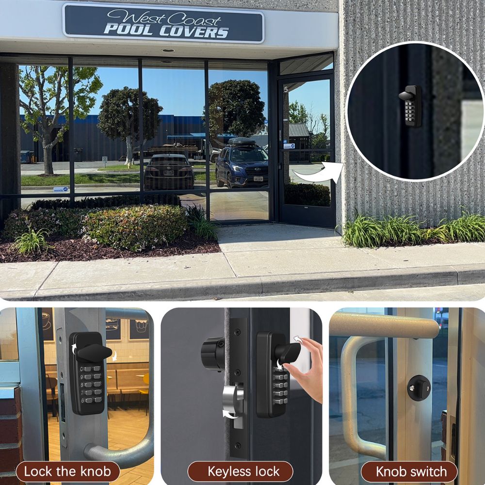 Easilok Keyless Keypad Storefront Door Lock Deadbolt Black SK11-B29D