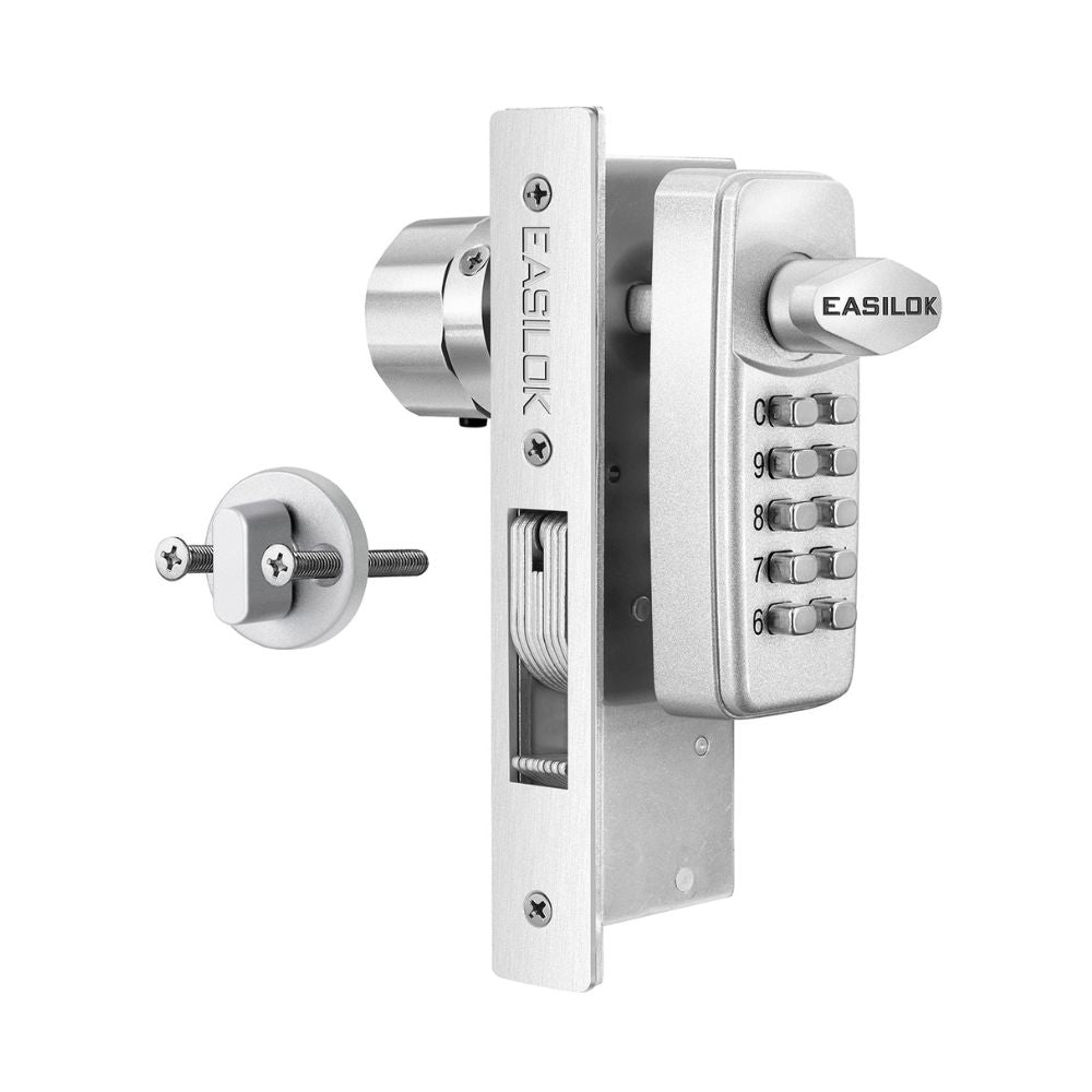 CODACE Black Keyless Entry Door Lock, Double Sided Keypads, Mechanical, Stainless Steel CODACE Black Keyless Entry Door Lock, Double Sided Keypads, Mechanical, Stainless Steel