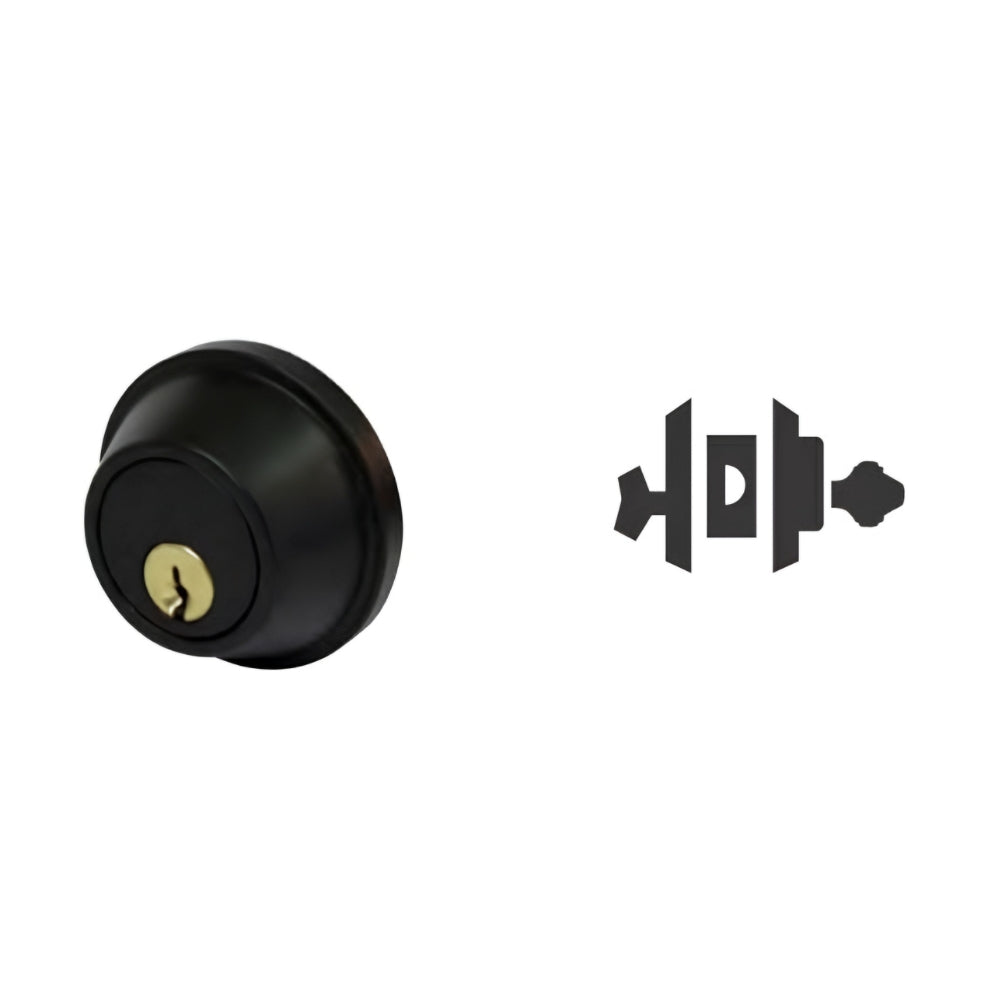 General Lock D160 613 6WL C Rubbed Bronze Grade 2 Single Cylindrical Deadbolt (Schlage C Keyway) | All Security Equipment