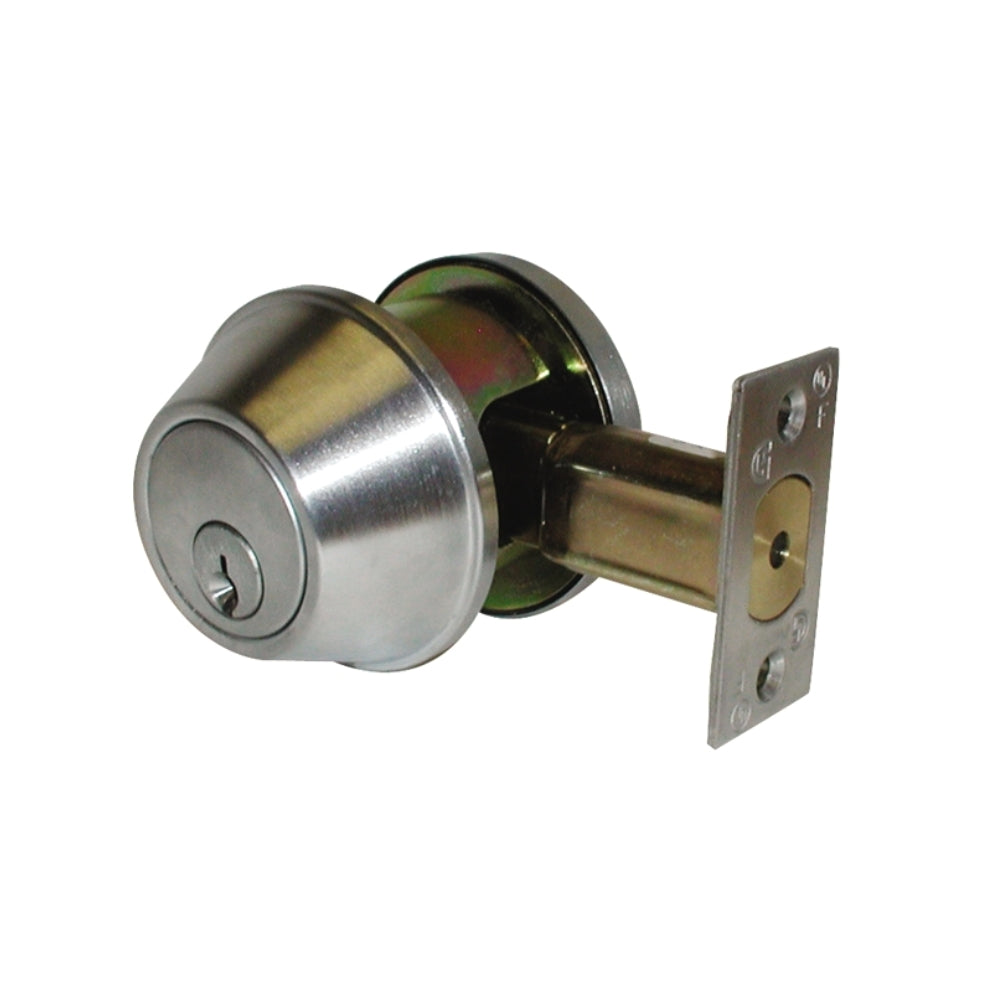 General Lock D160 626 6WL C Satin Chrome Grade 2 Single Cylindrical Deadbolt (Schlage C Keyway) | All Security Equipment