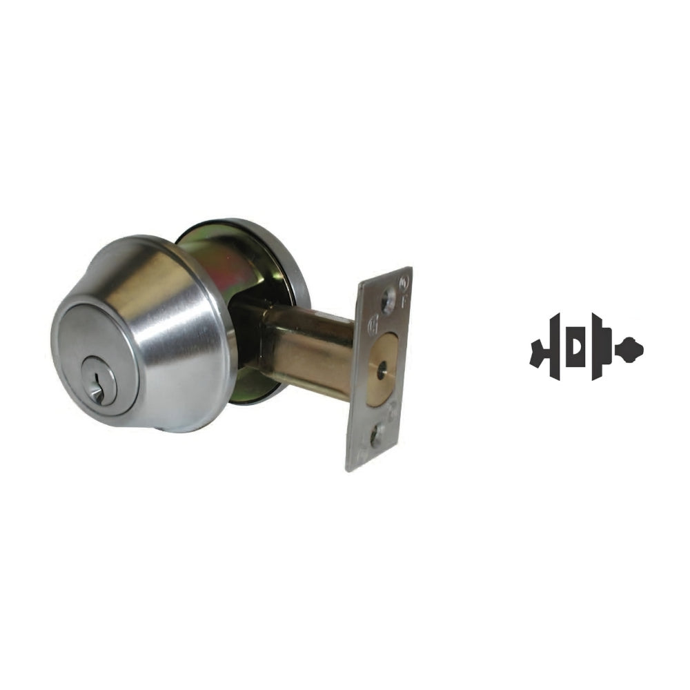 General Lock D160 630 6WL C Stainless Steel Grade 2 Single Cylindrical Deadbolt (Schlage C Keyway) | All Security Equipment