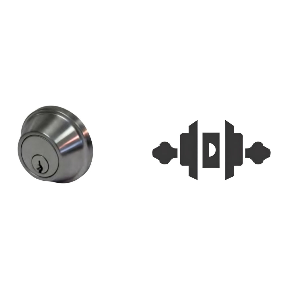 General Lock D162 626 6WL C Satin Chrome Grade 2 Double Cylindrical Deadbolt (Schlage C Keyway) | All Security Equipment