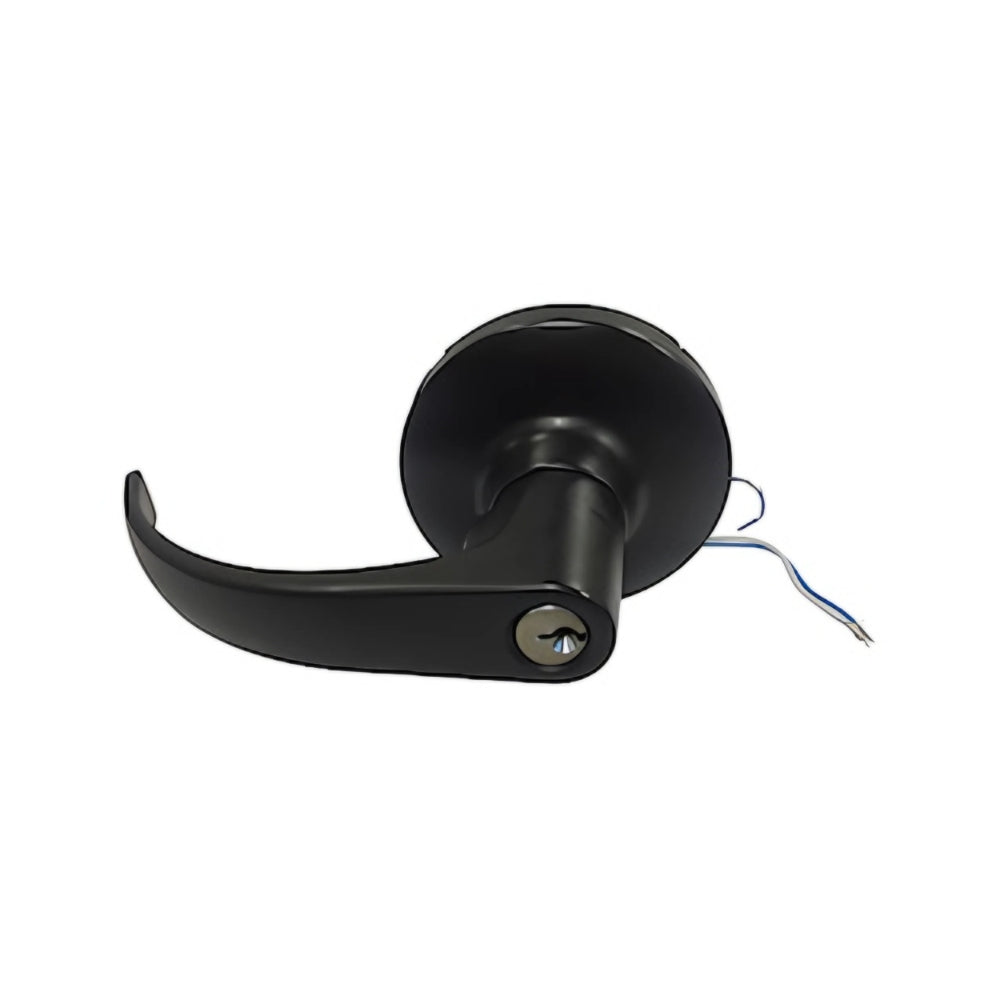 General Lock L180CE FSE 12VDC 613 C REX Grade 1 Electrified Storeroom Curved Lever Lockset (Dark Bronze) | All Security Equipment