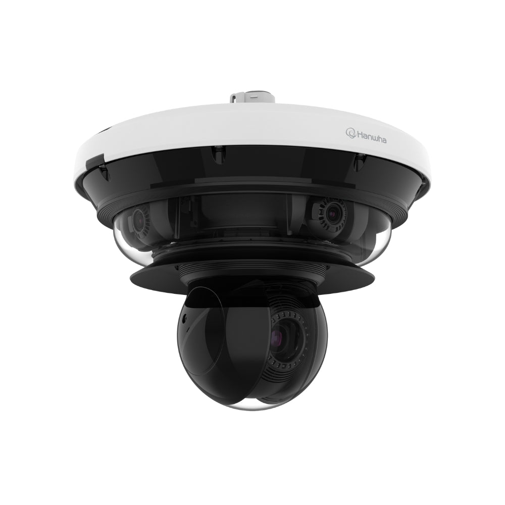 Hanwha Vision 34MP 5 CH PTRZ Multi-Directional Outdoor Camera with PTZ / 4K x 4 PTRZ and 2MP 40x PTZ | All Security Equipment