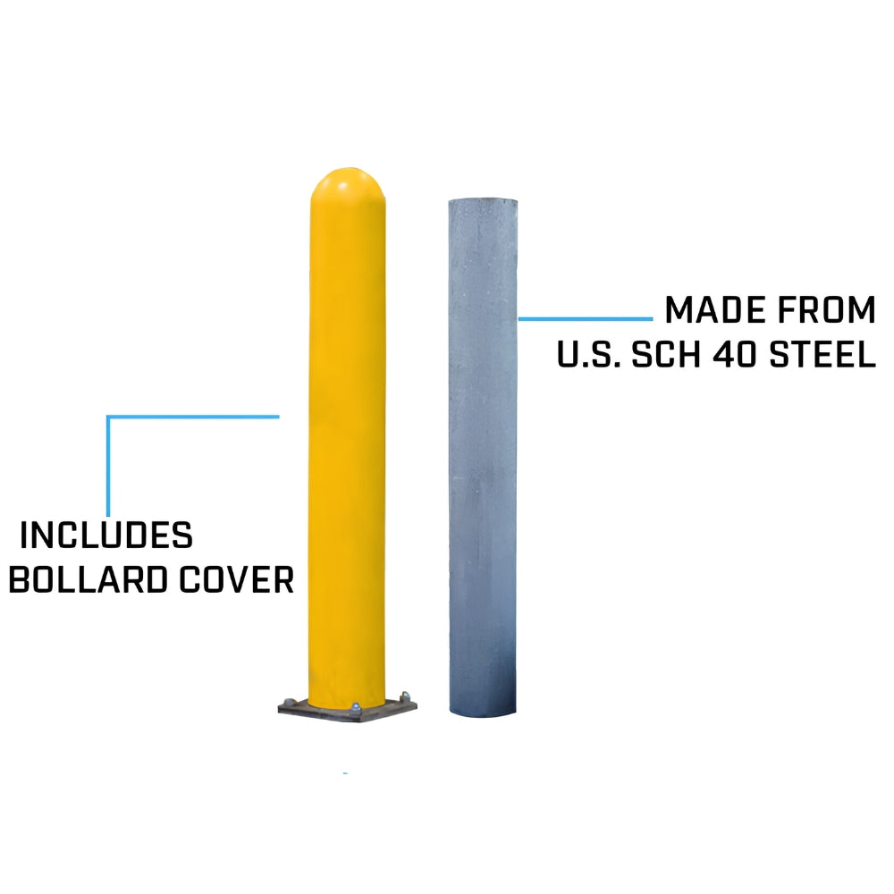 Ideal Shield 4" Base Plate Bollard with Cover