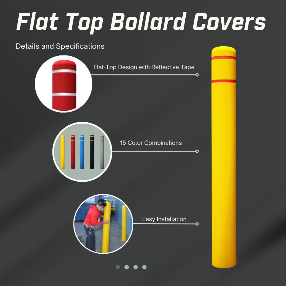 Ideal Shield 67" Flat Top Bollard Cover with Tape
