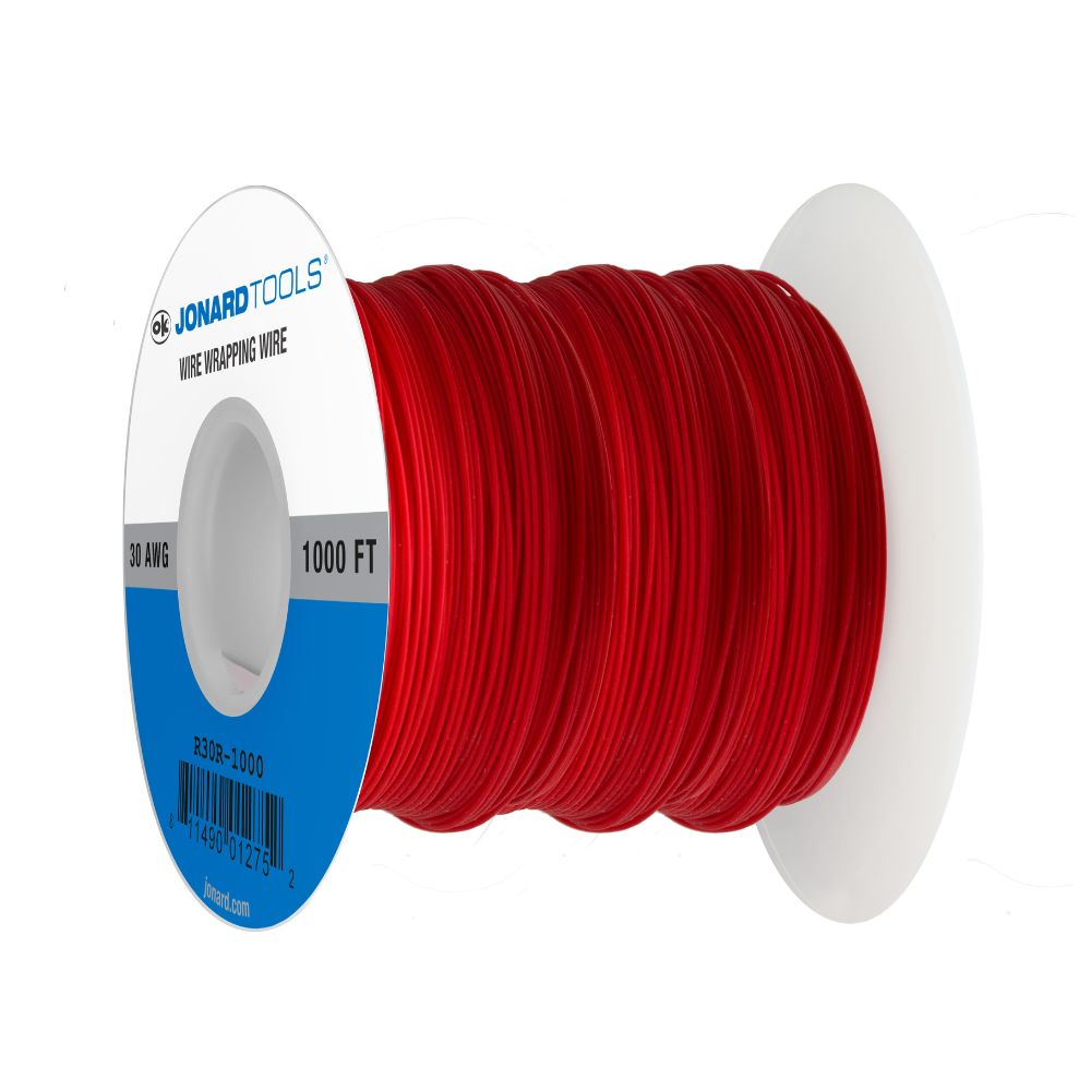 Jonard Tools 30 AWG Kynar® Wire (Red, 1000 ft.) R30R-1000