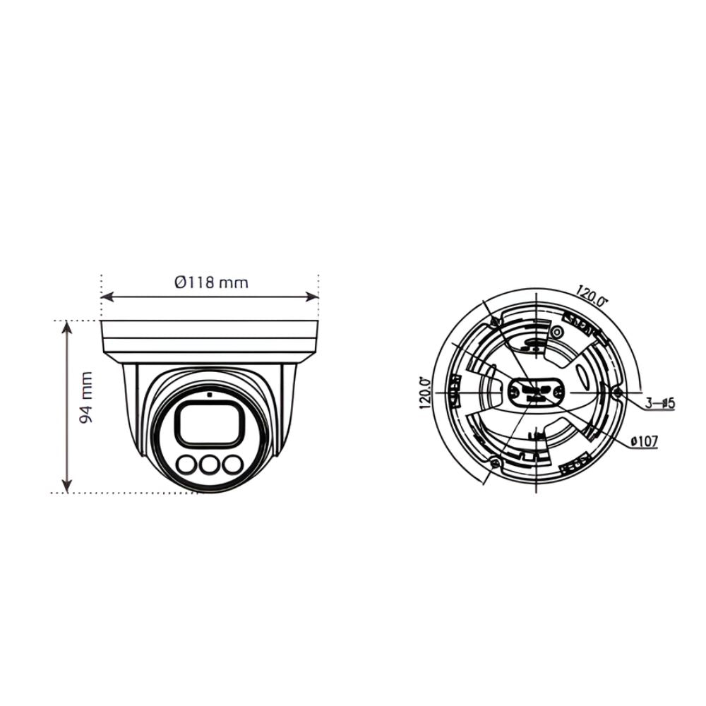 Liberty Camera L3IP4TFCS 4MP Full Color IP Turret Camera | ASE