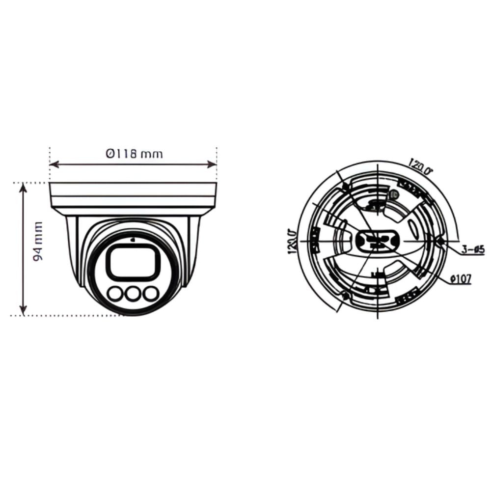 Liberty Camera L3IP8TS 8MP 2.8mm IP Turret Camera