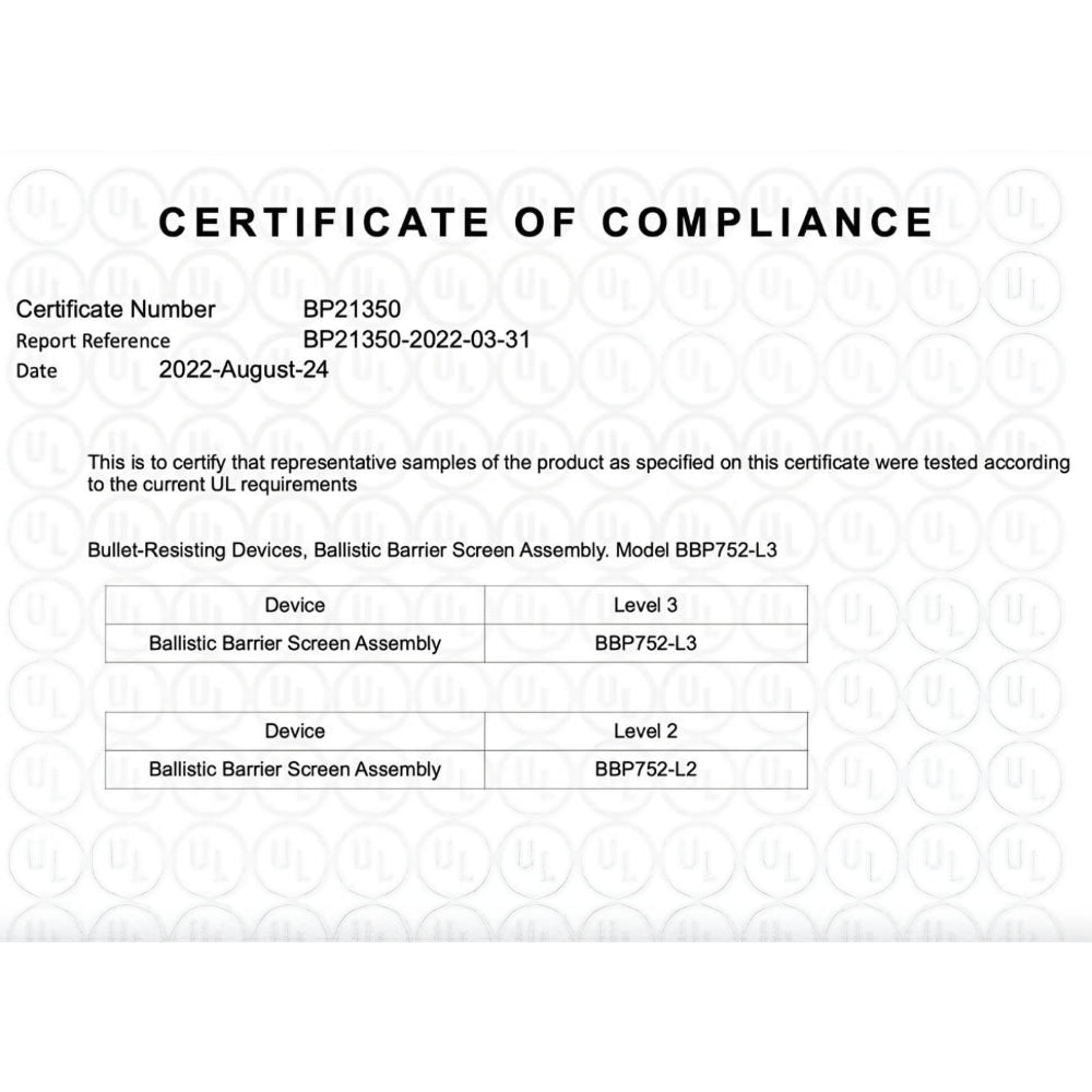 Mayday LifeShield Sliding Hallway Window 5'x5' | All Security Equipment