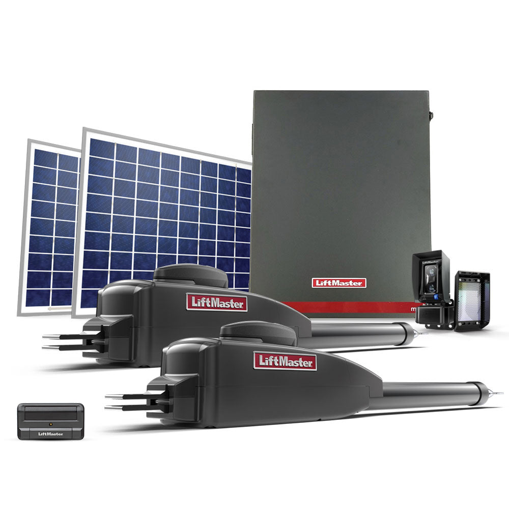 LiftMaster LA400XL20W Upgraded Dual Swing Gate Opener Solar Kit