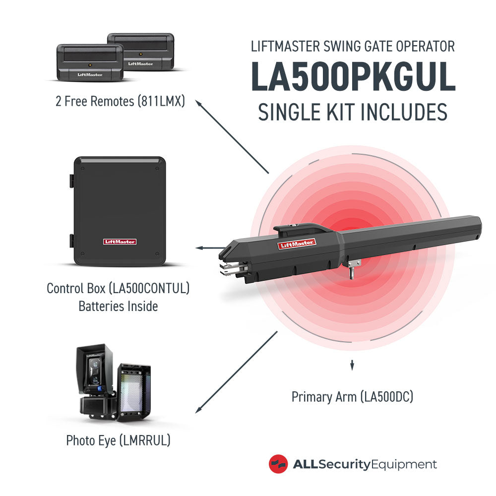 LiftMaster LA500PKGUL Swing Gate Opener Includes | All Security Equipment