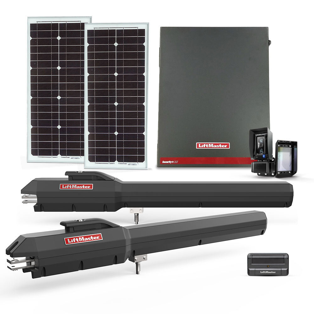 LiftMaster Upgraded Dual Swing Gate Opener Solar Kit LA500XL40W-DUAL