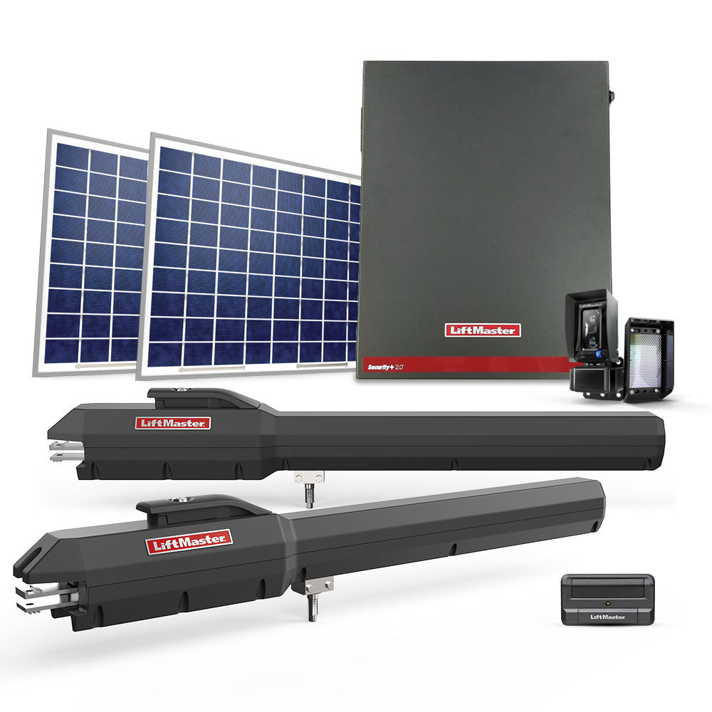 LiftMaster LA500XL20W Upgraded Dual Swing Gate Opener Solar Kit