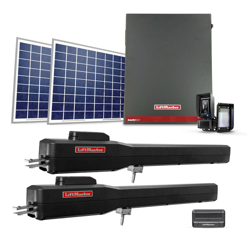 LiftMaster LA500XL20W Upgraded Dual Swing Gate Opener Solar Kit