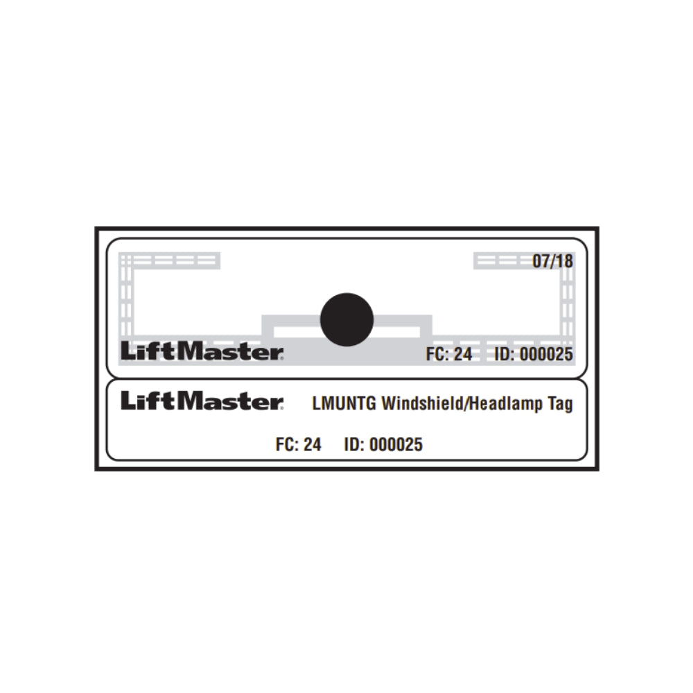 LiftMaster LMUNTG Dual-Purpose RFID Tag (WindshieldHeadlamp)