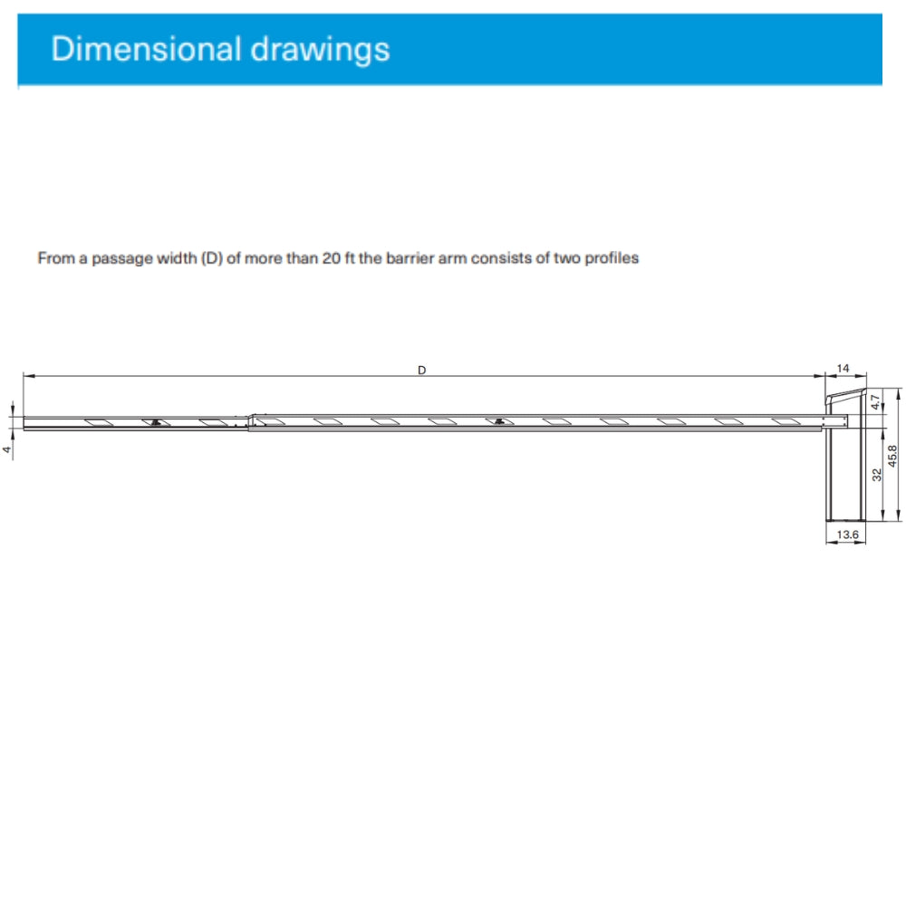 Magnetic Autocontrol Access XL2 Right-Hand Barrier Gate with 20' MicroBoom XL | All Security Equipment