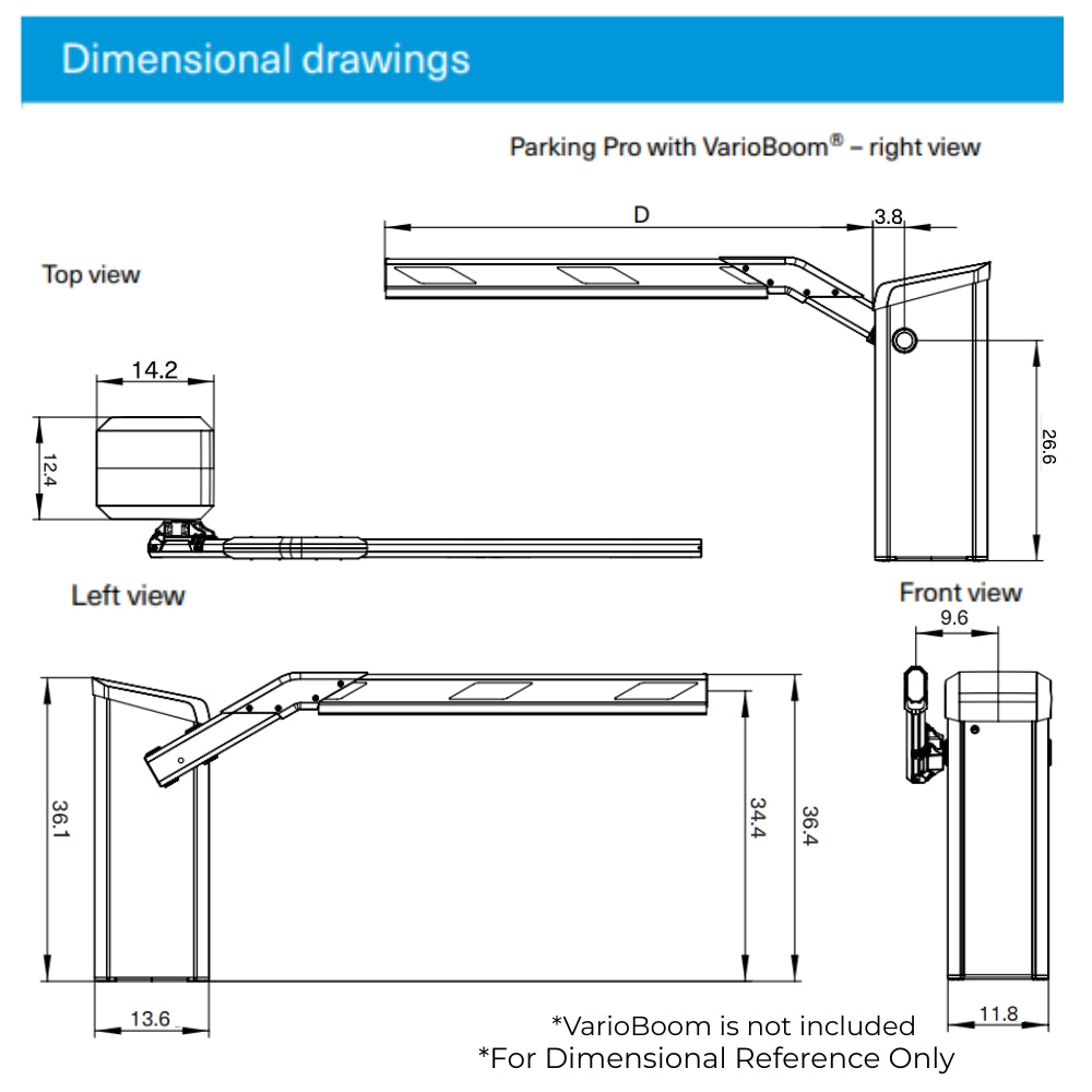 Magnetic Autocontrol Parking Pro Left-Hand Barrier Gate Operator Only | All Security Equipment