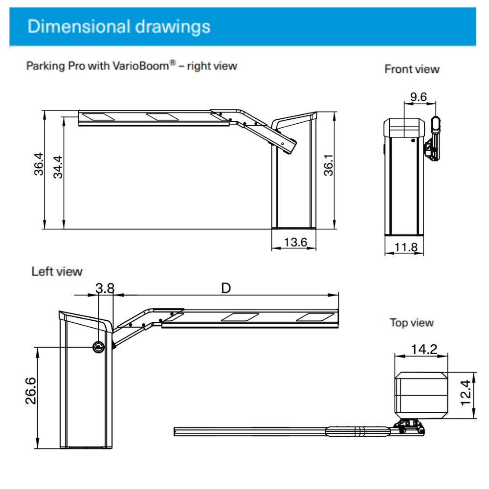 Magnetic Autocontrol Parking Pro Right Hand w/ VarioBoom 12ft. Passage
