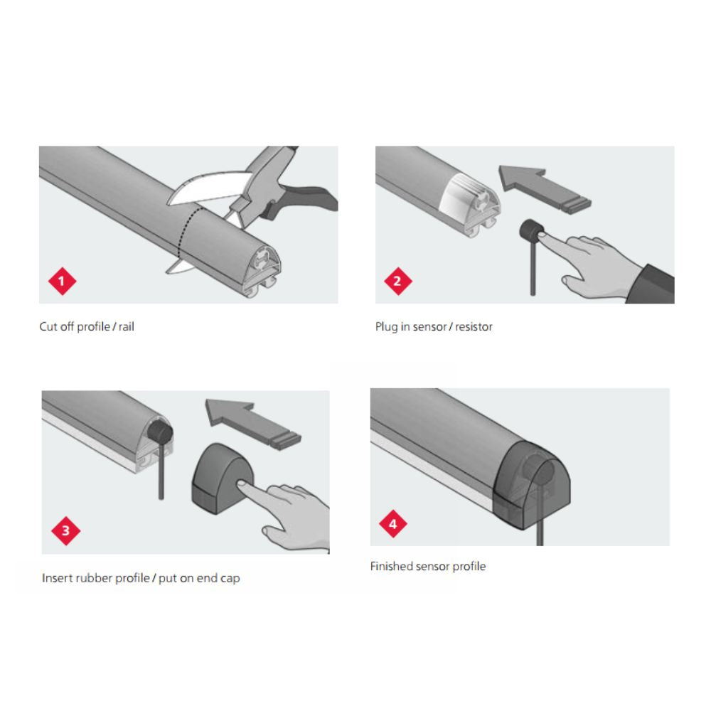 Mayser SP37-2 Sensor Profile Assembly Kit, 6.56' Length | All Security Equipment