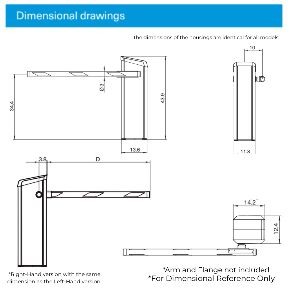 Magnetic Autocontrol Toll Pro Left-Hand Barrier Gate Operator Only | All Security Equipment